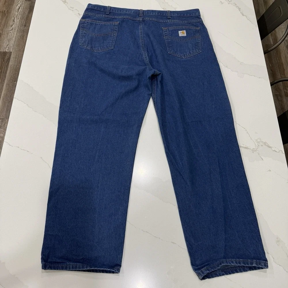 Carhartt FR Jeans Mens 44x32 Dark Wash FRB100DNM Workwear‎ Flame Resistant 2HRC